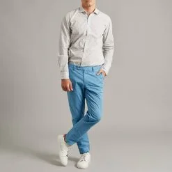 Hackett London Blue Kensington Stretch Cotton Chinos -Hackett London Shop 17879219 3