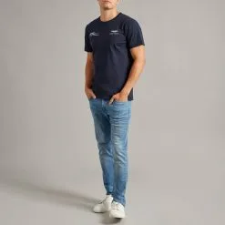 Hackett London Navy AMR Graphic Logo T-Shirt -Hackett London Shop 17953597 3