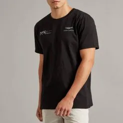 Hackett London Black AMR Graphic Logo T-Shirt