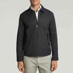 Hackett London Navy Cotton Harrington Jacket