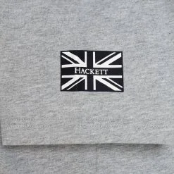 Hackett London Grey Stacked Logo Cotton T-Shirt -Hackett London Shop 18066927 4