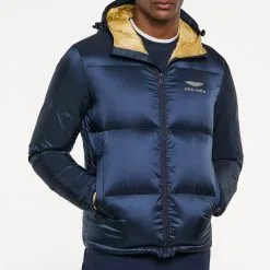 Hackett London Blue AMR Quilted Puffer Jacket