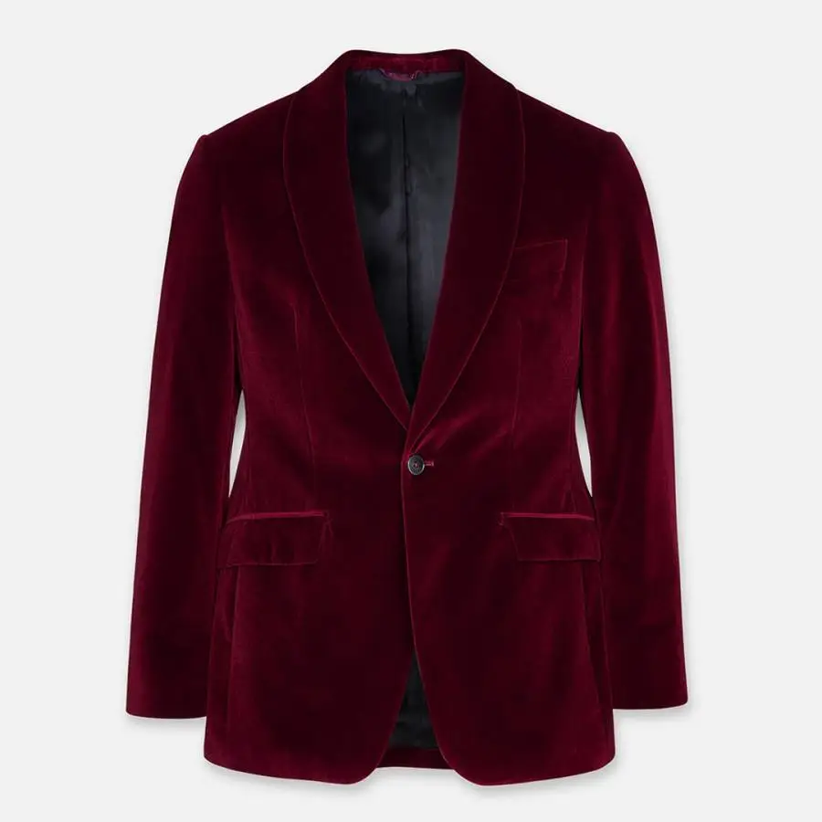 Hackett London Red Cotton Suit Jacket