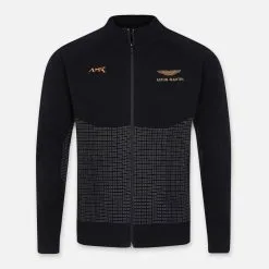 Hackett London Black AMR Cotton Zipped Jumper