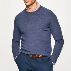Hackett London Blue Cashmere Blend Jumper