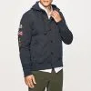 Hackett London Navy Patch Logo Cotton Hooded Jacket -Hackett London Shop 18322287 1