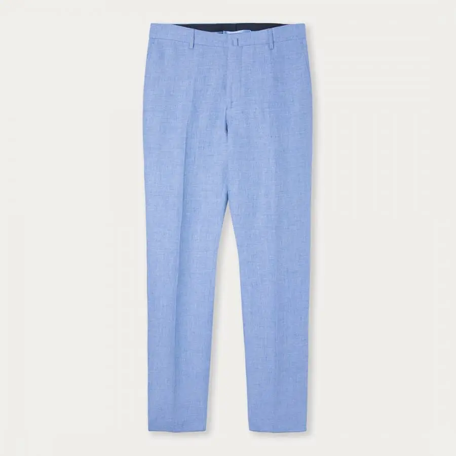 Blue Delave Tapered Linen Trousers Hackett London Blue Delave Tapered Linen Trousers -Hackett London Shop 18337722 1