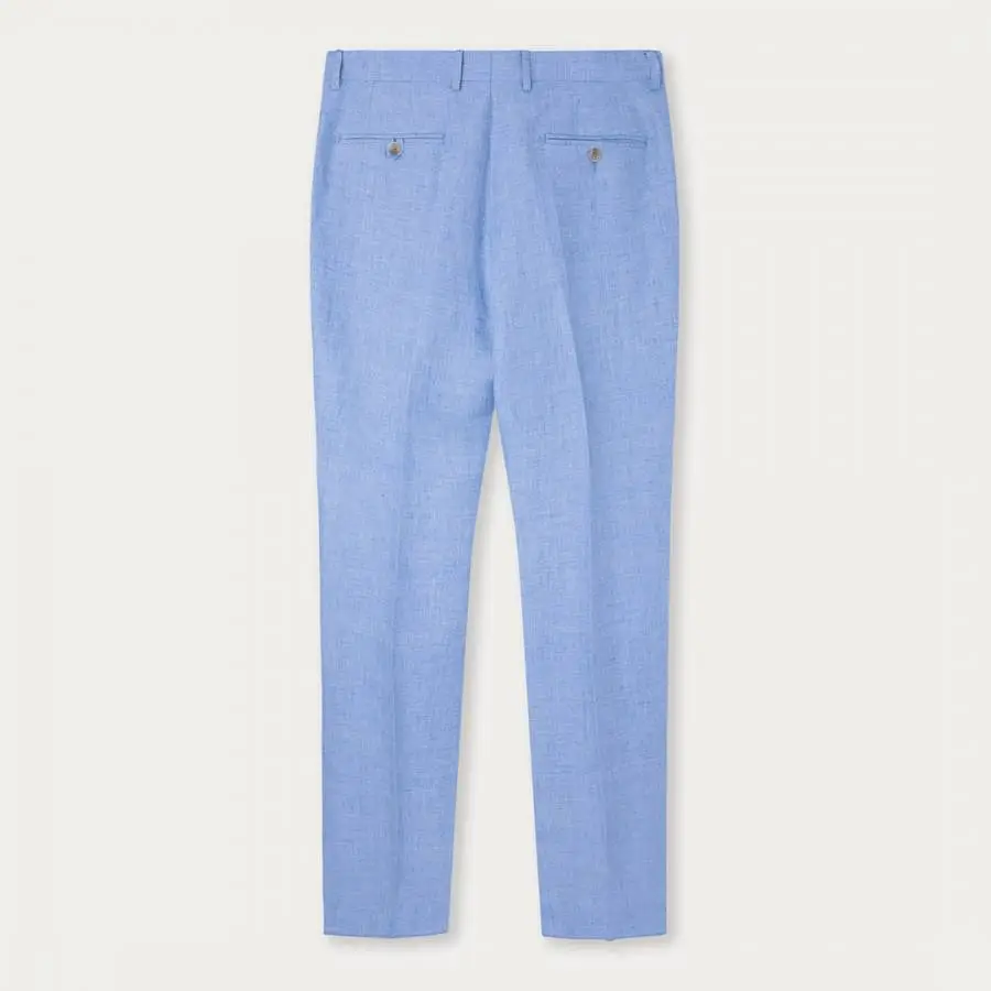 Blue Delave Tapered Linen Trousers Hackett London Blue Delave Tapered Linen Trousers -Hackett London Shop 18337722 2