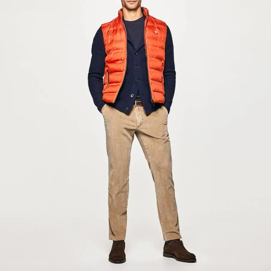 Orange Lightweight Quilted Gilet Hackett London Orange Lightweight Quilted Gilet -Hackett London Shop 18337769 3